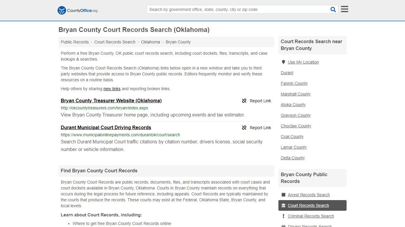 Court Records Search - Bryan County, OK (Adoptions ...